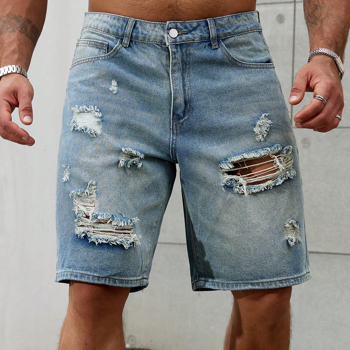 Streetwear Clothing Brands - メンズショートジーンズ,メンズストリートウェア,通気性デニム,ブランド衣類,バミューダ,夏,新しいファッション