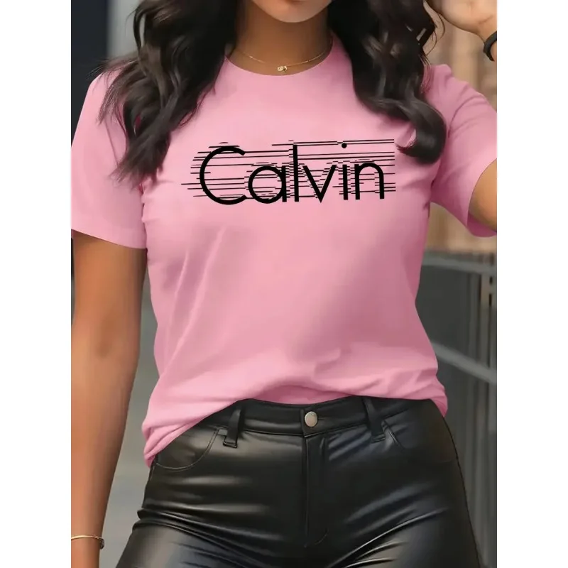 Quality Streetwear Brand - カルバン レディース Tシャツ レジャー ファッション 半袖