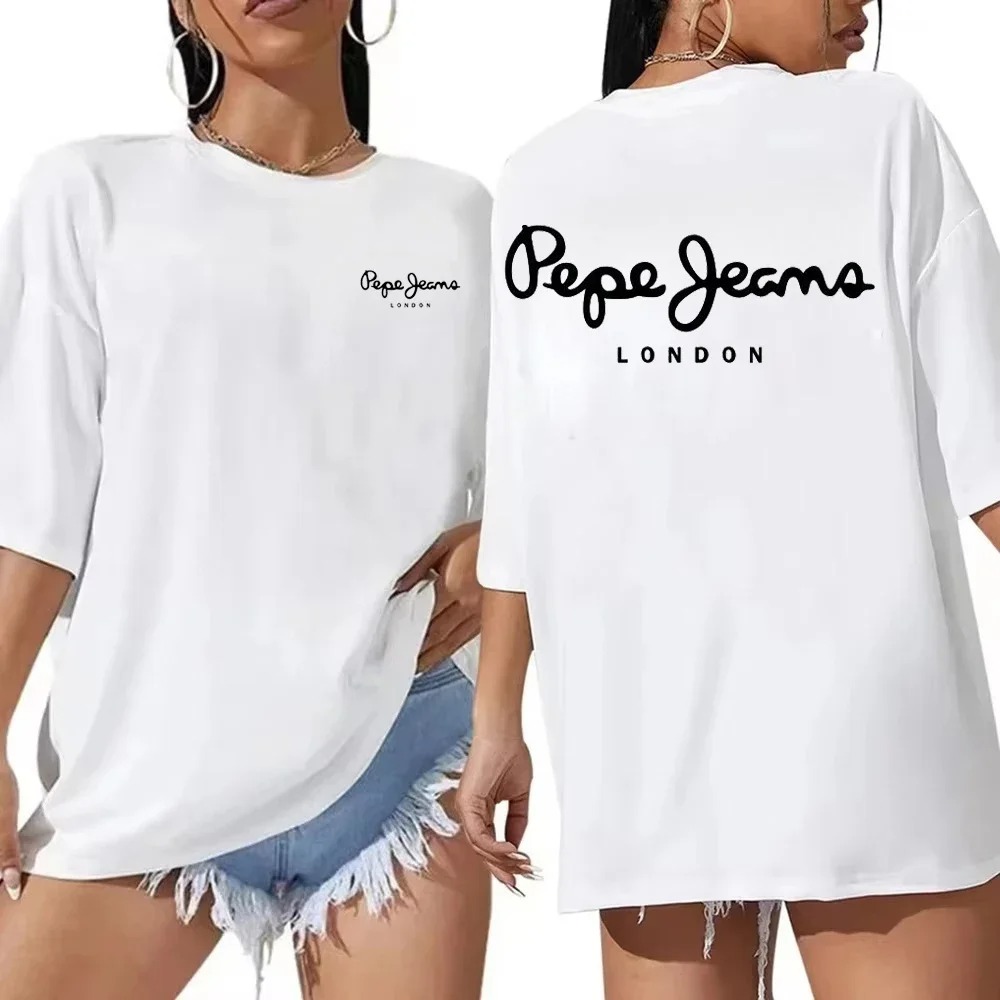 Streetwear Brands Logo - ペペ 2026 ジーンズ ロンドン レディース ロゴ入り半袖Tシャツ