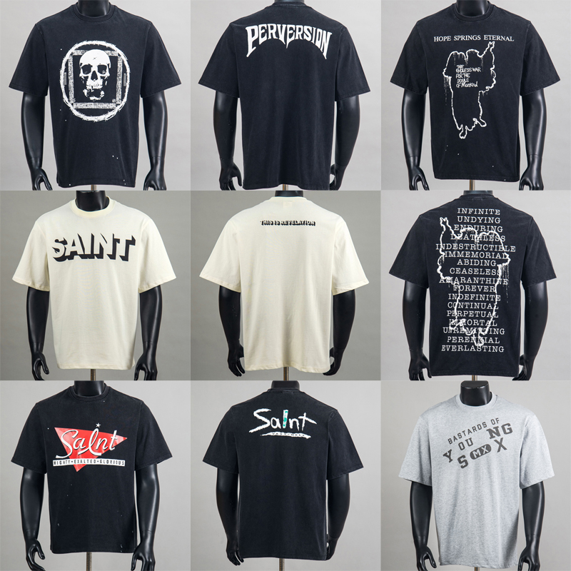 Quality Streetwear Brand - ストリートウェアブランド アメリカンレトロ ウォッシュ加工 ダメージ加工 セントTシャツ 高品質