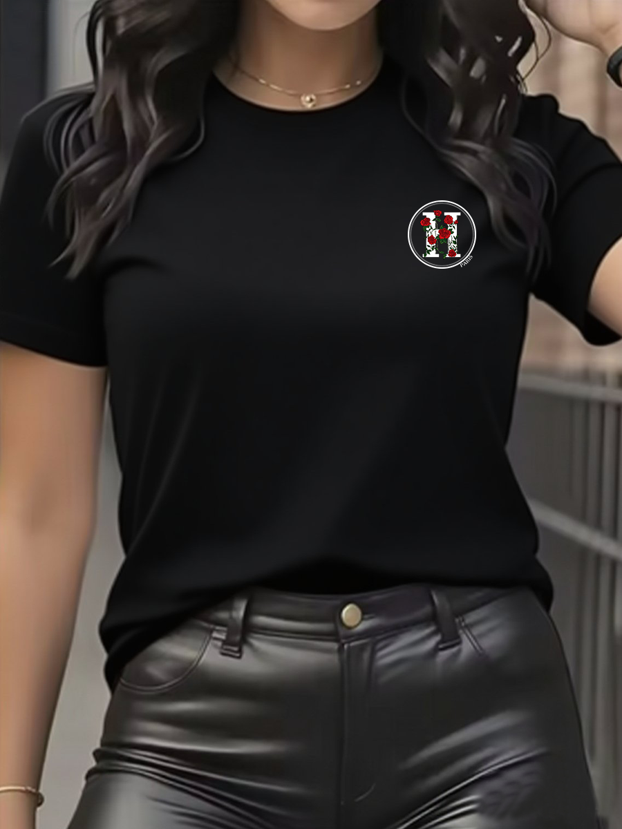 女性の Tシャツレジャーファッション半袖コットン Tシャツ高 - Quality Streetwear Brand のレビューと価格