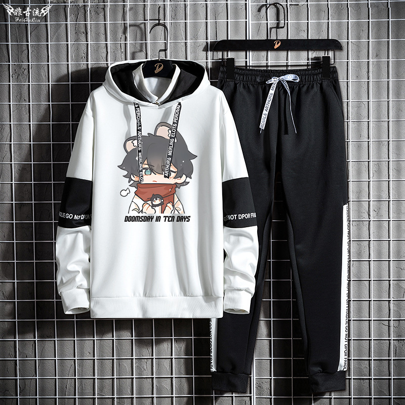 アニメ漫画コラボメンズパーカーパンツセットおしゃれオールシー - Streetwear Brand Collaborations のレビューと価格