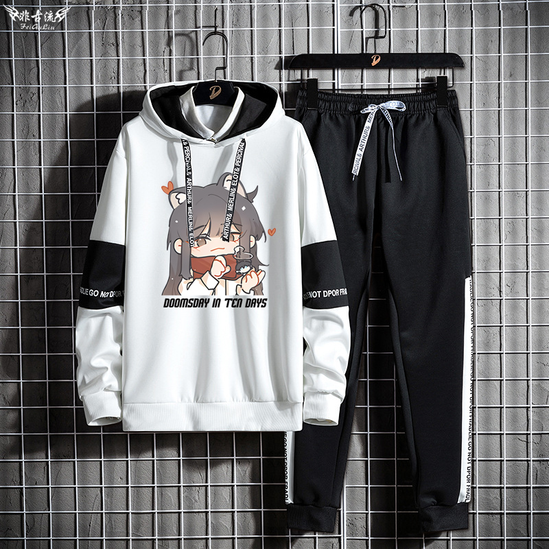 アニメ漫画コラボメンズパーカーパンツセットおしゃれオールシー - Streetwear Brand Collaborations のレビューと価格