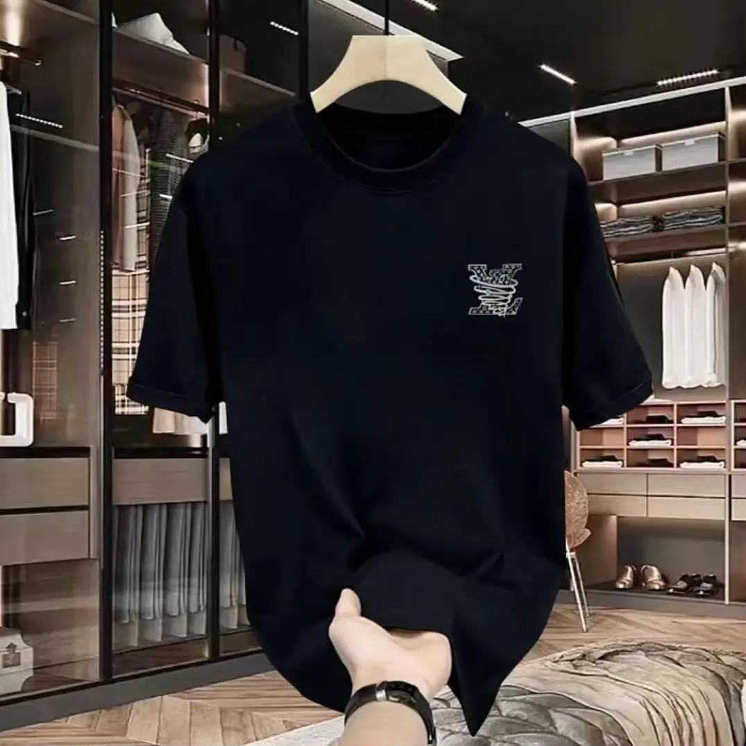 100%純綿メンズ高級ブランドレタープリントTシャツ、半袖T - Streetwear Clothing Brands のレビューと価格