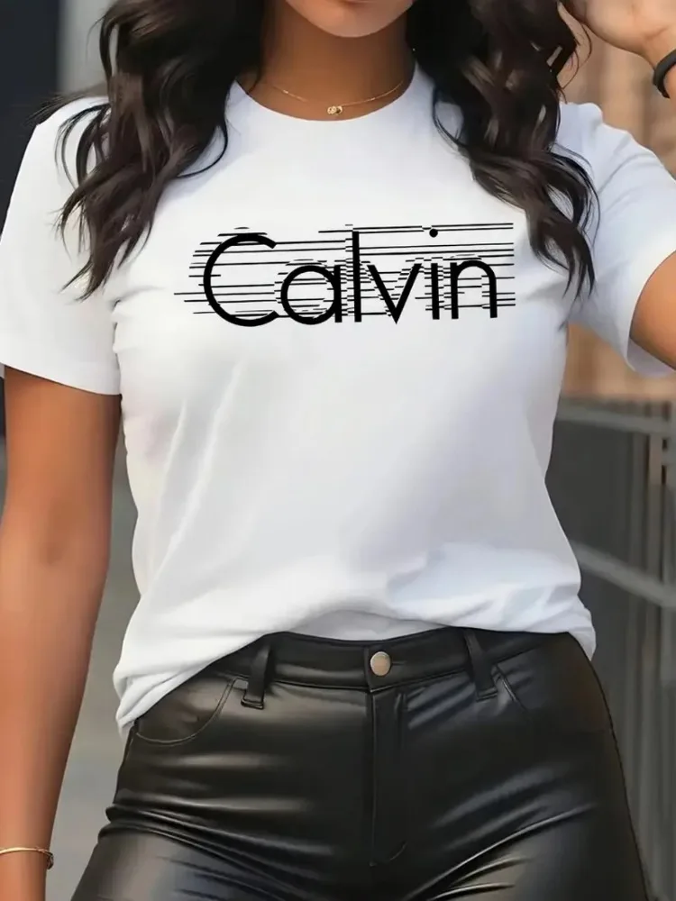 カルバン レディース Tシャツ レジャー ファッション 半袖 - Quality Streetwear Brand のレビューと価格
